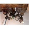 Image 1 : Glassware with Animal Figurines and Watkins Goblet