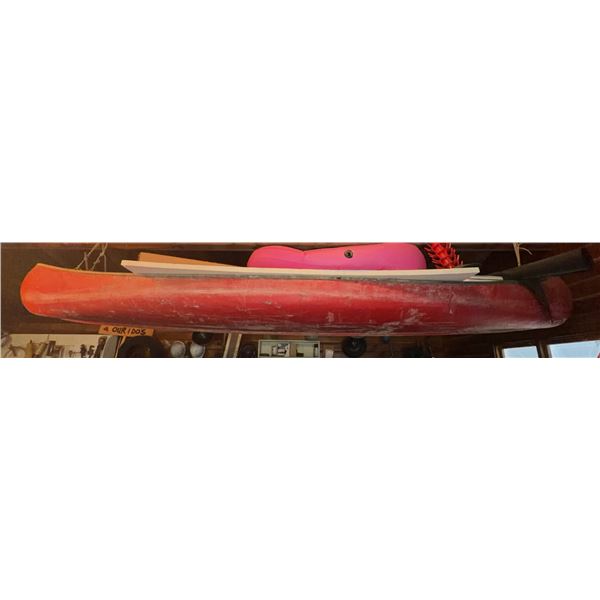 Red Canoe with Fibreglass Hull