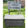 Image 2 : Outdoor Storage Chest With Rustic Wooden Wedding Sign