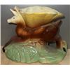 Image 3 : Ceramic Planter Figures Pair: Girl in Pink Dress and Deer
