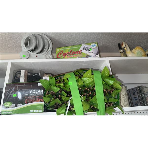 Westinghouse Solar LED Landscape Light, Cyclone Booster Fan Plus, Faux Plant Bundle