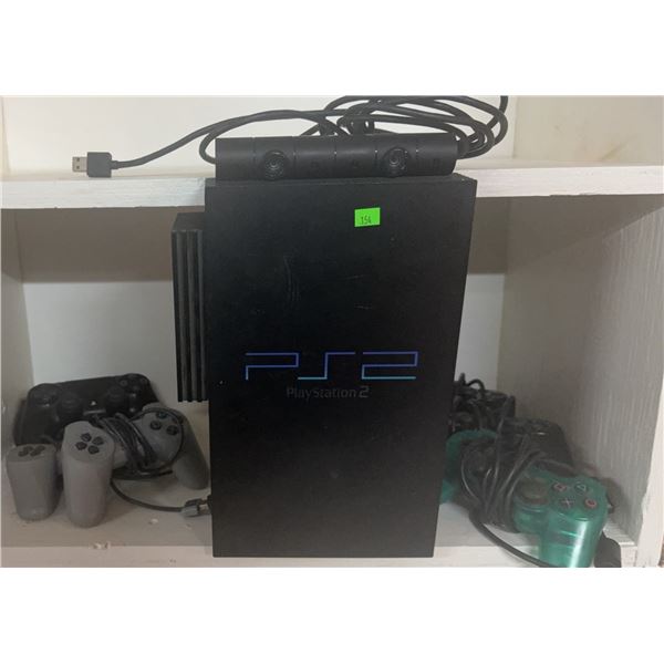 Sony PlayStation 2 Console with EyeToy and Four Wired Controllers