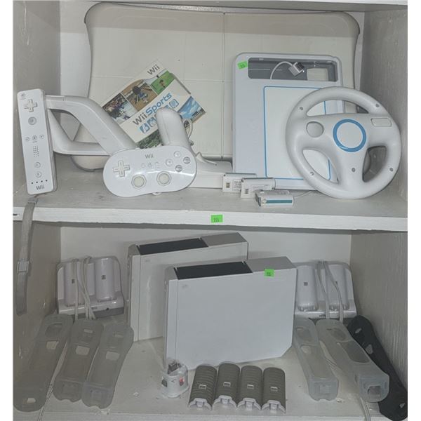 Nintendo Wii Console Bundle with Controllers, Accessories, and Wii Fit Balance Board