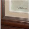 Image 7 : Samsung Television, Sony VHS Player, Wood Entertainment Unit, and G. Wilkinson Floral Oil Painting