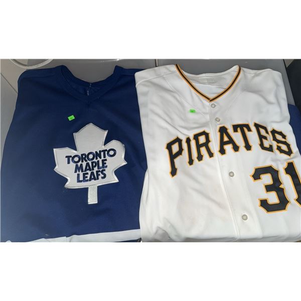 Toronto Maple Leafs Hockey Jersey and Pittsburgh Pirates Baseball Jersey #31