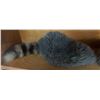 Image 2 : Boys Size Faux Fur Raccoon Hats with Striped Tails, Mini Raccoons