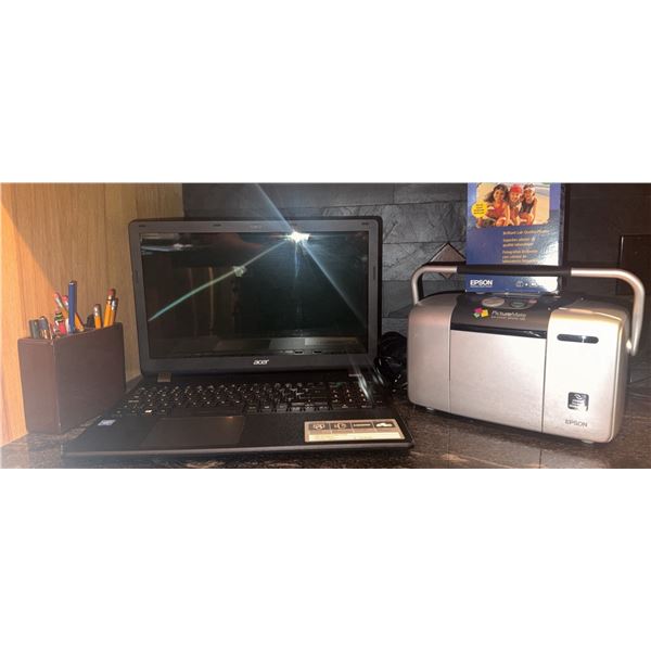 Acer Aspire E15 ES1-571 Laptop, Epson PictureMate Personal Photo Lab and Accessories