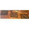 Image 1 : Three Metal Leaf Wall Plaques and Ergo Wall Clock