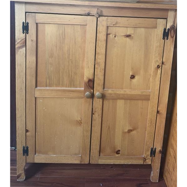 Wooden Cabinet With Hinged Doors, and more