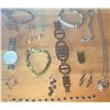 Image 1 : Costume Jewellery Collection with Wristwatches, Necklaces, Bracelets, and Earrings