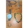 Image 2 : Costume Jewellery Collection with Wristwatches, Necklaces, Bracelets, and Earrings