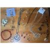 Image 1 : Costume Jewellery Lot Including Necklaces, Earrings, Bracelet, Brooch