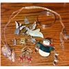 Image 1 : Costume Jewellery with Brooches, Pendants, and Bracelet