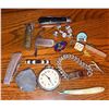 Image 4 : Lot: Assorted Pocket Knives, Watches, Cufflinks, Pens, and Buxton Leather Wallet