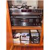 Image 1 : Sony 5 CD Changer with Remote Controls, Onkyo Receiver, and CD Collection