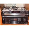 Image 2 : Sony 5 CD Changer with Remote Controls, Onkyo Receiver, and CD Collection