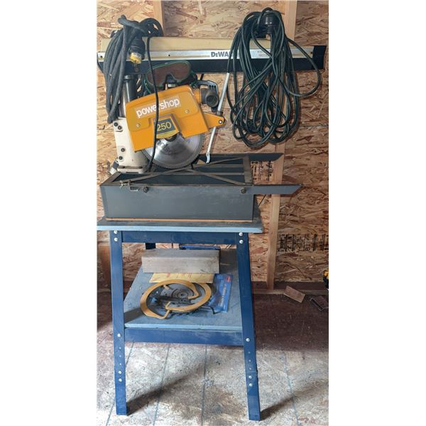 DeWalt 7770 Powershop Saw With Electric Frame, Electro Strap, Bench and Materials