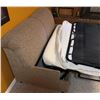 Image 5 : Two-Seat Sofa Bed with Light Brown Fabric Upholstery