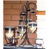 Image 1 : Metal and Glass Hanging and Standing Candle Holders