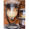Image 2 : Metal and Glass Hanging and Standing Candle Holders