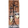 Image 4 : Metal and Glass Hanging and Standing Candle Holders