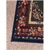 Image 2 : Rectangular Area Rug with Floral Pattern and Green Field