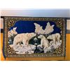 Image 1 : Woven Wall Tapestry Featuring Polar Bears and Iceberg Scene