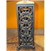 Image 3 : Square Tile Top Side Table and Ornate Metal Table Lamp Set