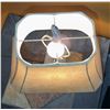 Image 6 : Square Tile Top Side Table and Ornate Metal Table Lamp Set