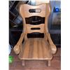Image 1 : Solid Wood High-Back Armchair with Cutout Backrest