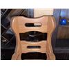 Image 2 : Solid Wood High-Back Armchair with Cutout Backrest