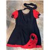 Image 5 : Costume Set with Red and Black Dress, Straw Hat, Novelty Sunglasses, and Aloha Lounge Sign
