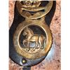 Image 2 : Leather Strap with Four Brass Horse Brasses and Buckle