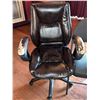 Image 4 : Two Faux Leather Office Chairs, One Fabric Folding Chair, Two Folding Tray Tables