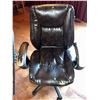 Image 6 : Two Faux Leather Office Chairs, One Fabric Folding Chair, Two Folding Tray Tables