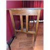 Image 3 : Oak Side Table with Drawer and Lower Shelf with Faux Floral Arrangement