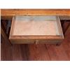 Image 5 : Oak Side Table with Drawer and Lower Shelf with Faux Floral Arrangement