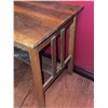 Image 7 : Oak Side Table with Drawer and Lower Shelf with Faux Floral Arrangement