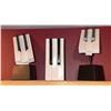 Image 3 : Metal Trumpet Player Sculptures, Trumpet Model, and Piano Key Figurines