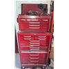 Image 1 : Boss Red Metal Rolling Toolbox with Assorted Hand Tools