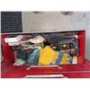 Image 2 : Boss Red Metal Rolling Toolbox with Assorted Hand Tools