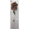 Image 1 : Carved Wood Cuckoo Clock with Animal Motifs and Rotating Figurines