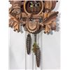 Image 5 : Carved Wood Cuckoo Clock with Animal Motifs and Rotating Figurines