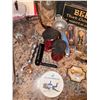 Image 6 : Barware and Collectibles Lot Including Glassware, Cocktail Shaker, Decor, and Spoons