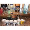 Image 1 : Drinkware Lot Including Novelty Glasses, Coffee Mugs, and Tumblers