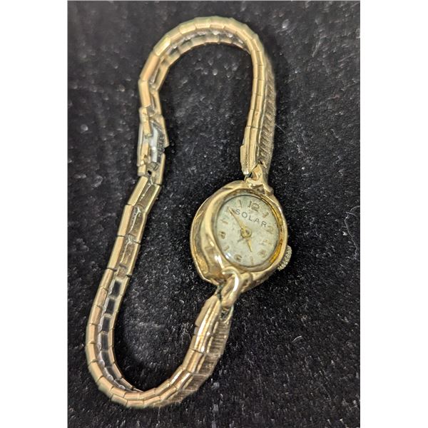 VTG 14K Gold Ladies Solar Watch