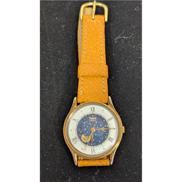 VTG Timex Quartz Celestial "Sun & Moon" Dial Watch
