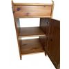 Image 4 : Solid Pine Wood Side Cabinet with Open Shelf and Storage Door