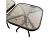 Image 3 : Metal Frame Glass Top Patio Side Tables