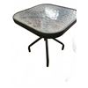 Image 4 : Metal Frame Glass Top Patio Side Tables